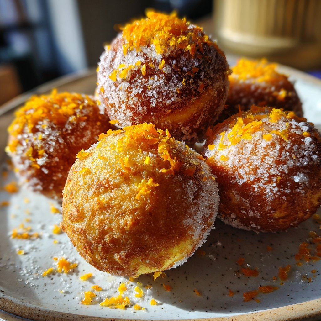 Quarkbällchen mit Orangenabrieb