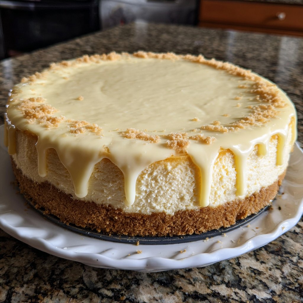 Cheesecake mit weißer Schokolade