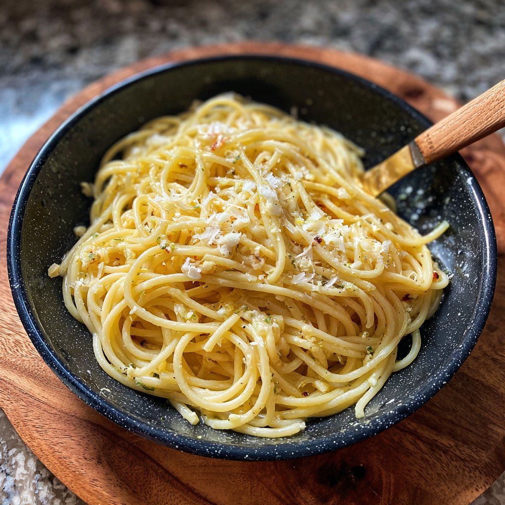 Spaghetti mit Knoblauch und Olivenöl