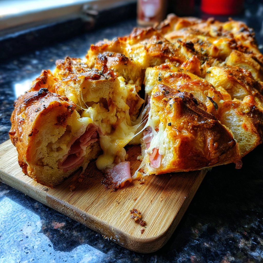 Zupfbrot Mit Schinken Und Käse